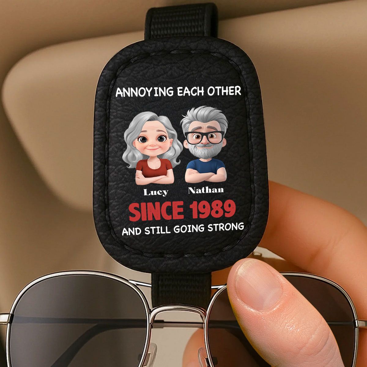 Annoying Each Other - Sunglasses Holder For Car Visor
