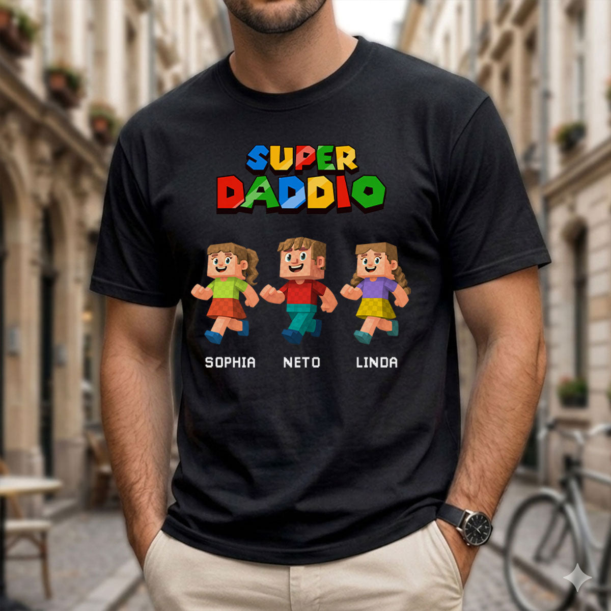 Custom Father's Day, Special Gift for Dad & Grandpa • Daddy Play Game With Us - Personalized Shirt