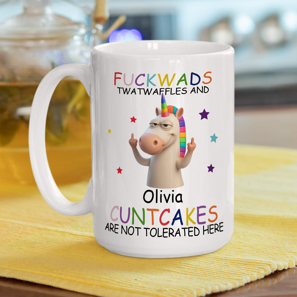 Custom Best Friend, Christmas & Birthday Friendship Keepsake Gift • Not Tolerated Here - Personalized Coffee Mug