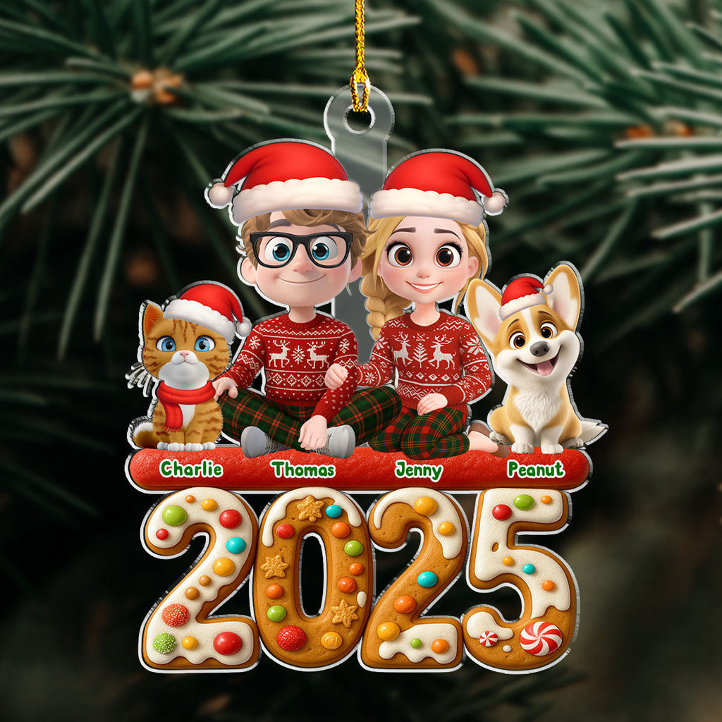 Custom Keepsake Christmas Ornament •  We And Our Pet Version 3 - Personalized Acrylic Ornament