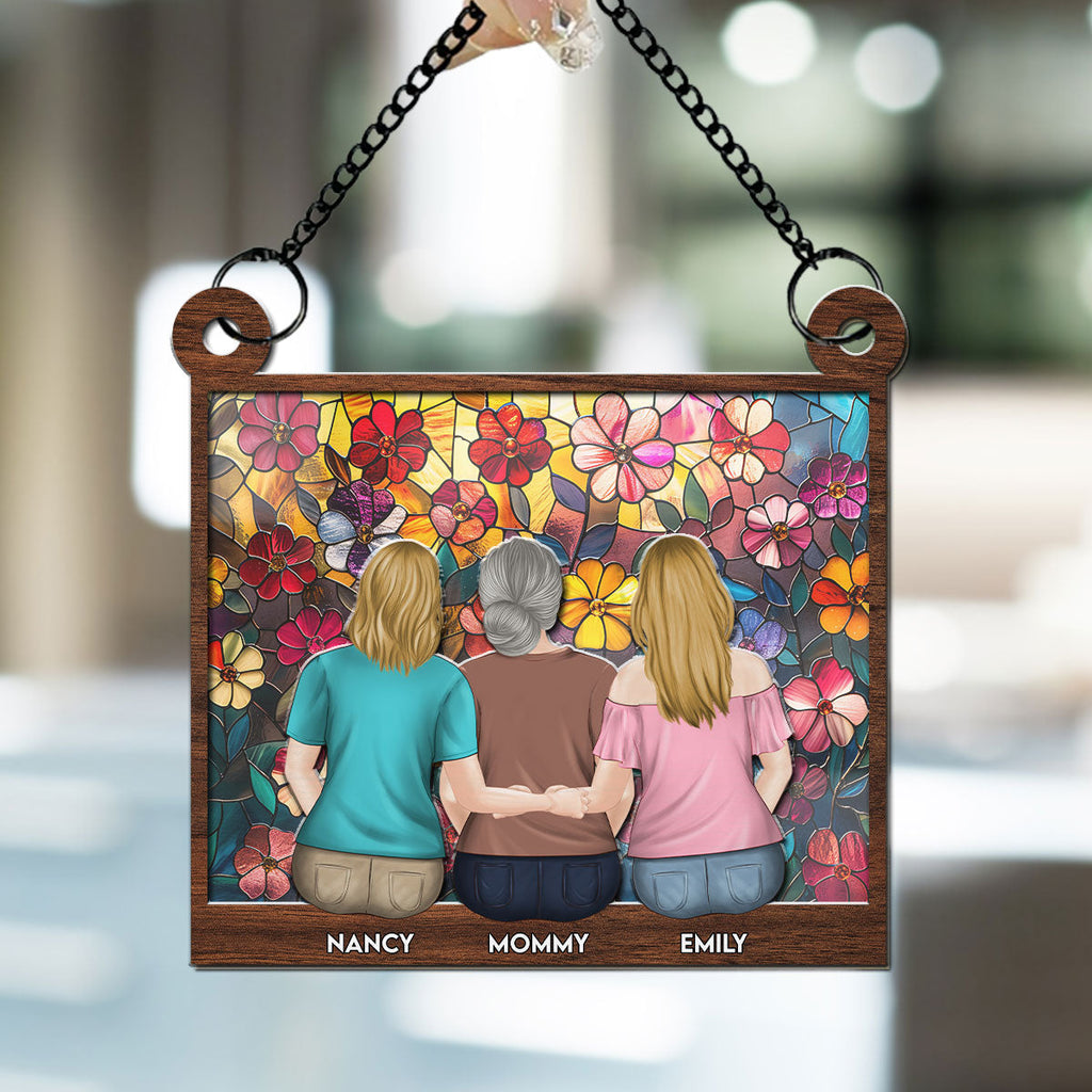 Custom Hanging Decor for Mom Daughter, Mother's Day Gifts • Mother & Daughter - Personalized Suncatcher