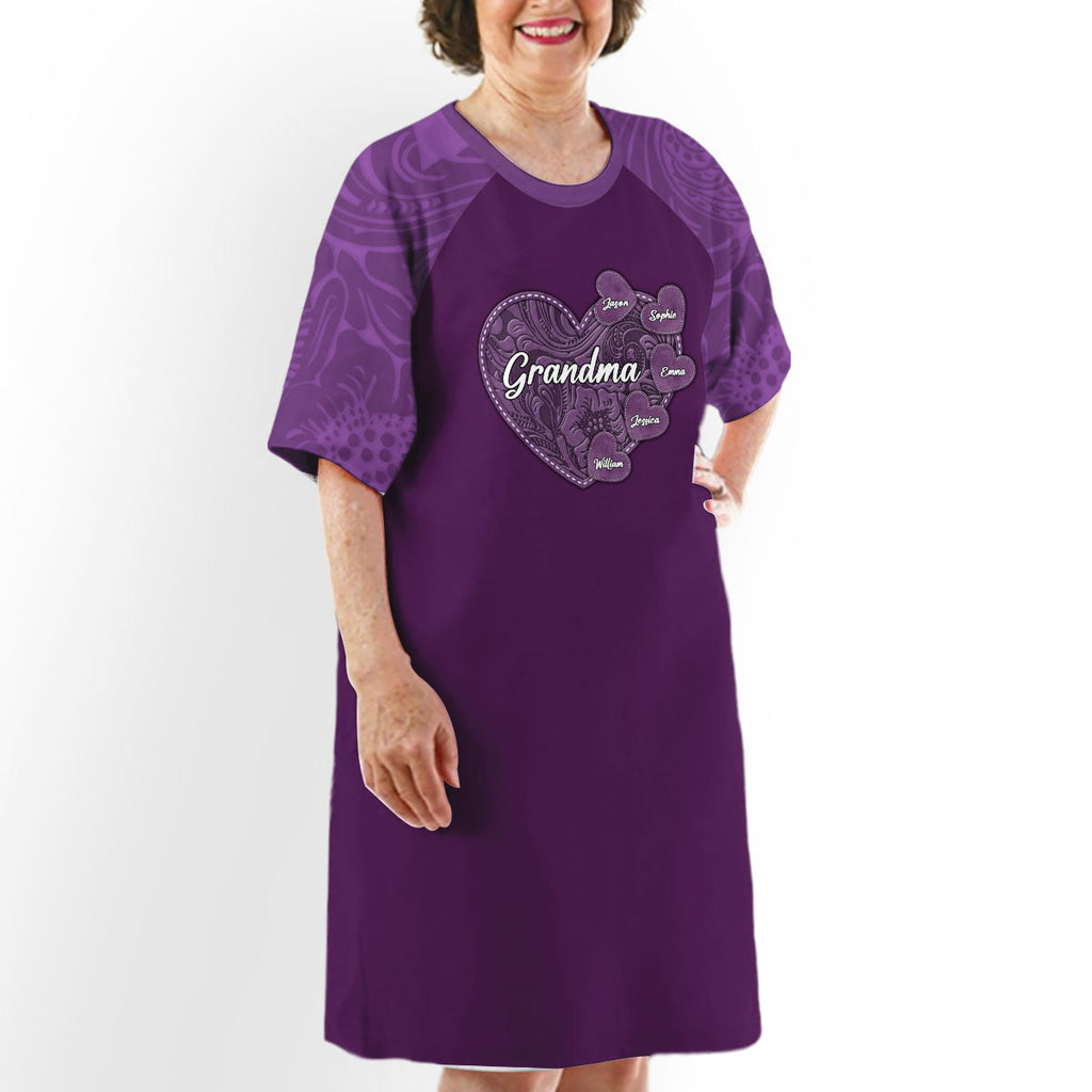 Grandkids Make Life More Grand - Personalized 3/4 Sleeve Dress