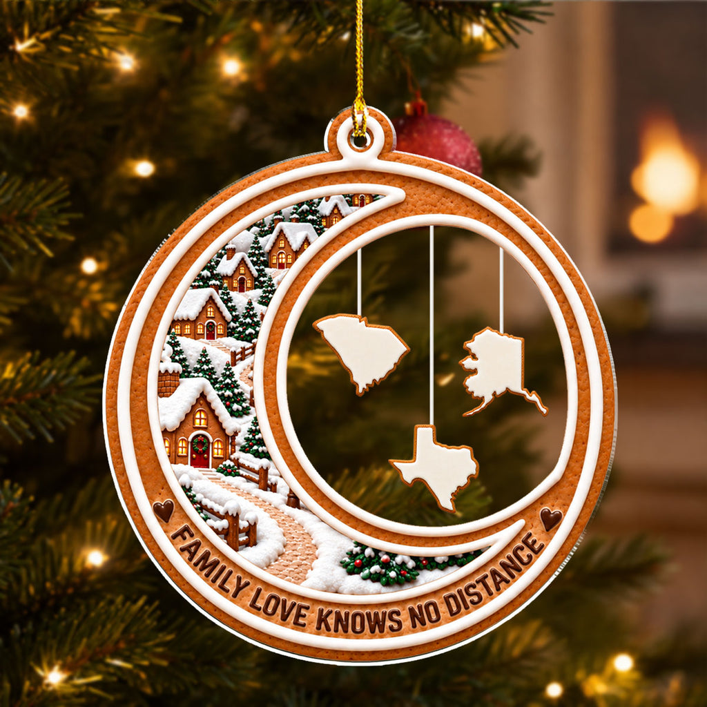 Custom Keepsake Christmas Ornament •  Family Without Borders - Personalized Acrylic Ornament