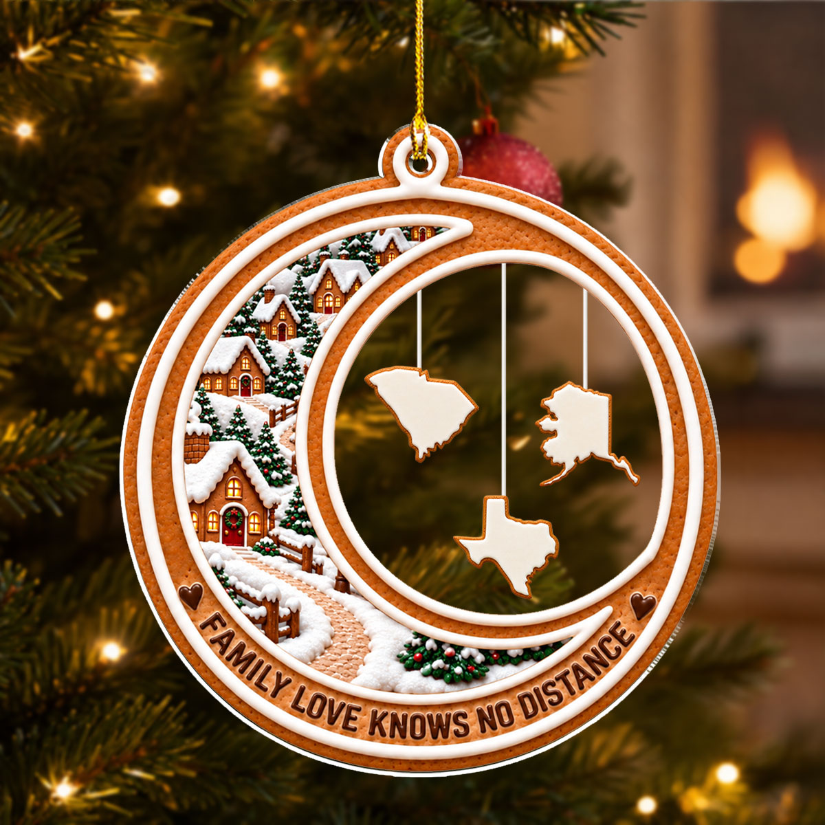 Custom Keepsake Christmas Ornament •  Family Without Borders - Personalized Acrylic Ornament