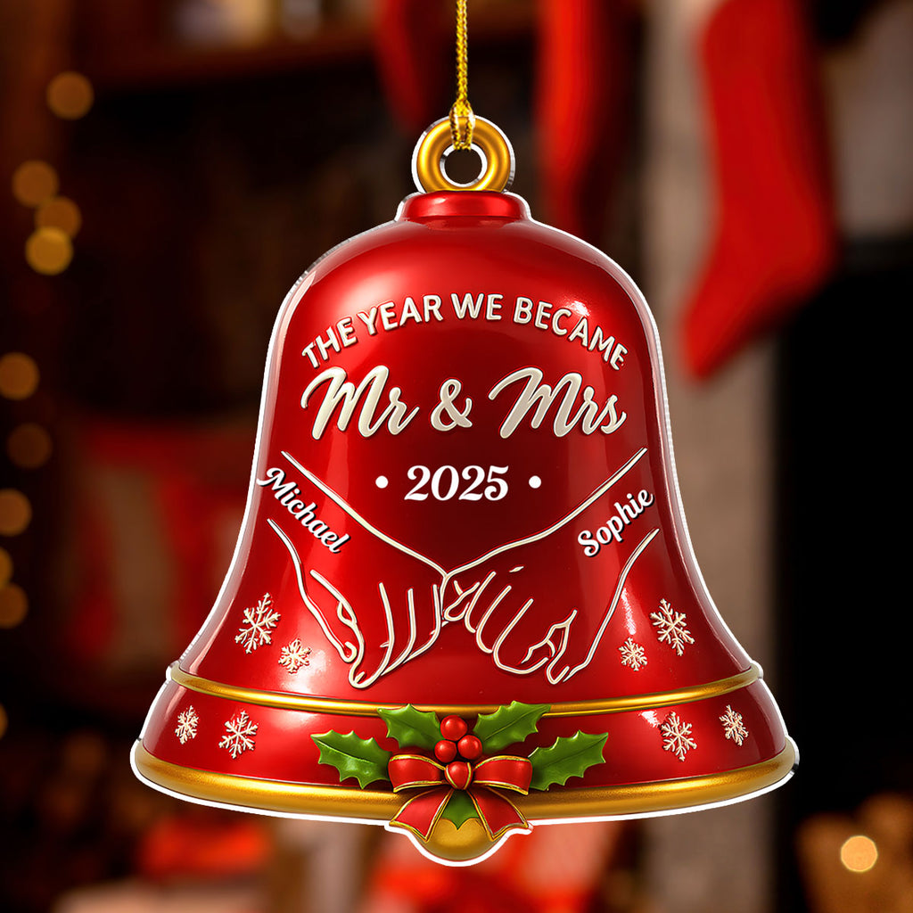 Custom Couple Christmas Ornament, Anniversary Gift •  The Sound Of Cathedral - Personalized 3D Effect Acrylic Ornament
