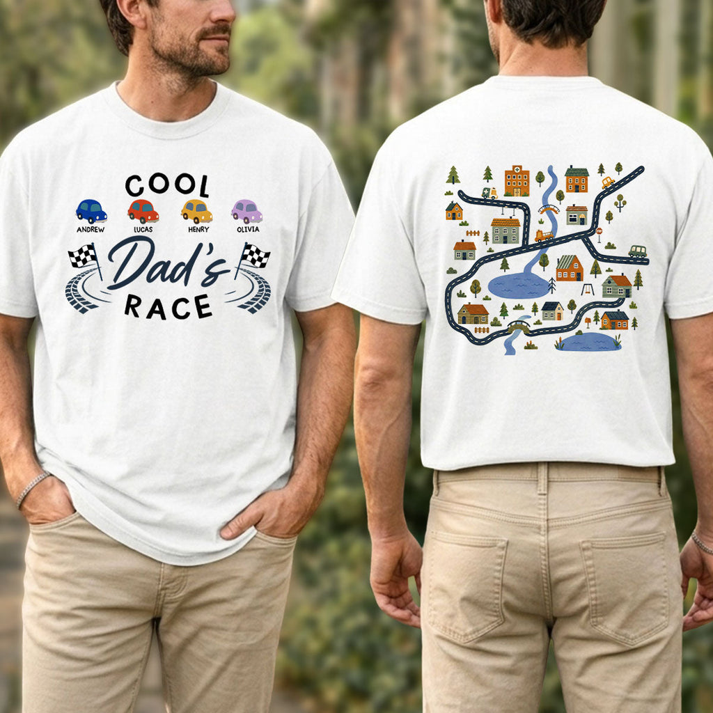 Custom Father's Day, Special Gift for Dad & Grandpa • Dad Race - Personalized Shirt