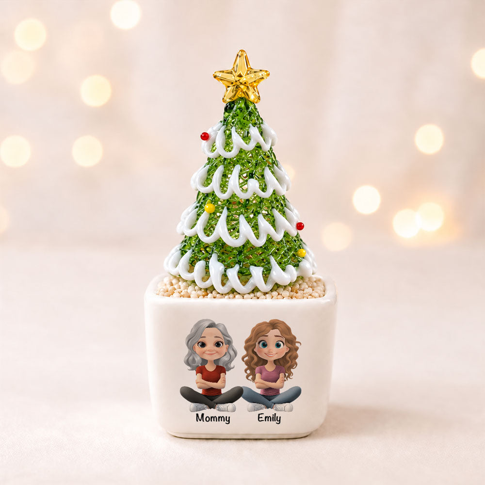 To My Daughter - Personalized Glass Christmas Tree
