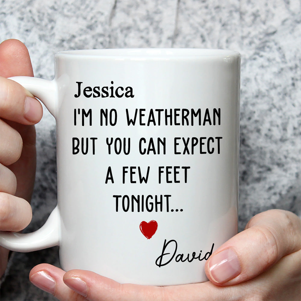 Custom Anniversary Keepsake Gifts For Couple • The Forecast Predicts A Surprise - Personalized Coffee Mug