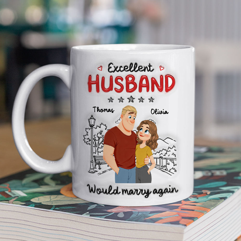 Custom Anniversary Keepsake Gifts For Couple • Five Out Of Five - Personalized 3D Inflated Effect Mug