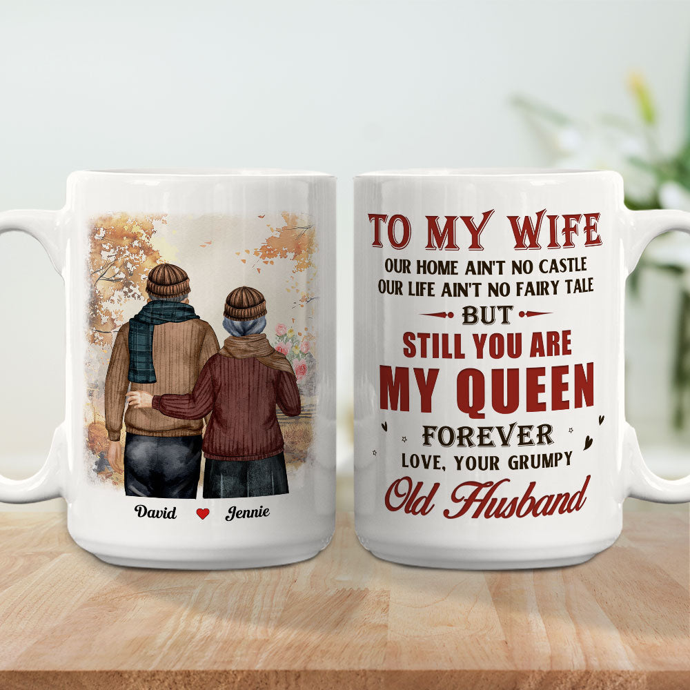Custom Anniversary Keepsake Gifts For Couple • My Queen Forever - Personalized Coffee Mug