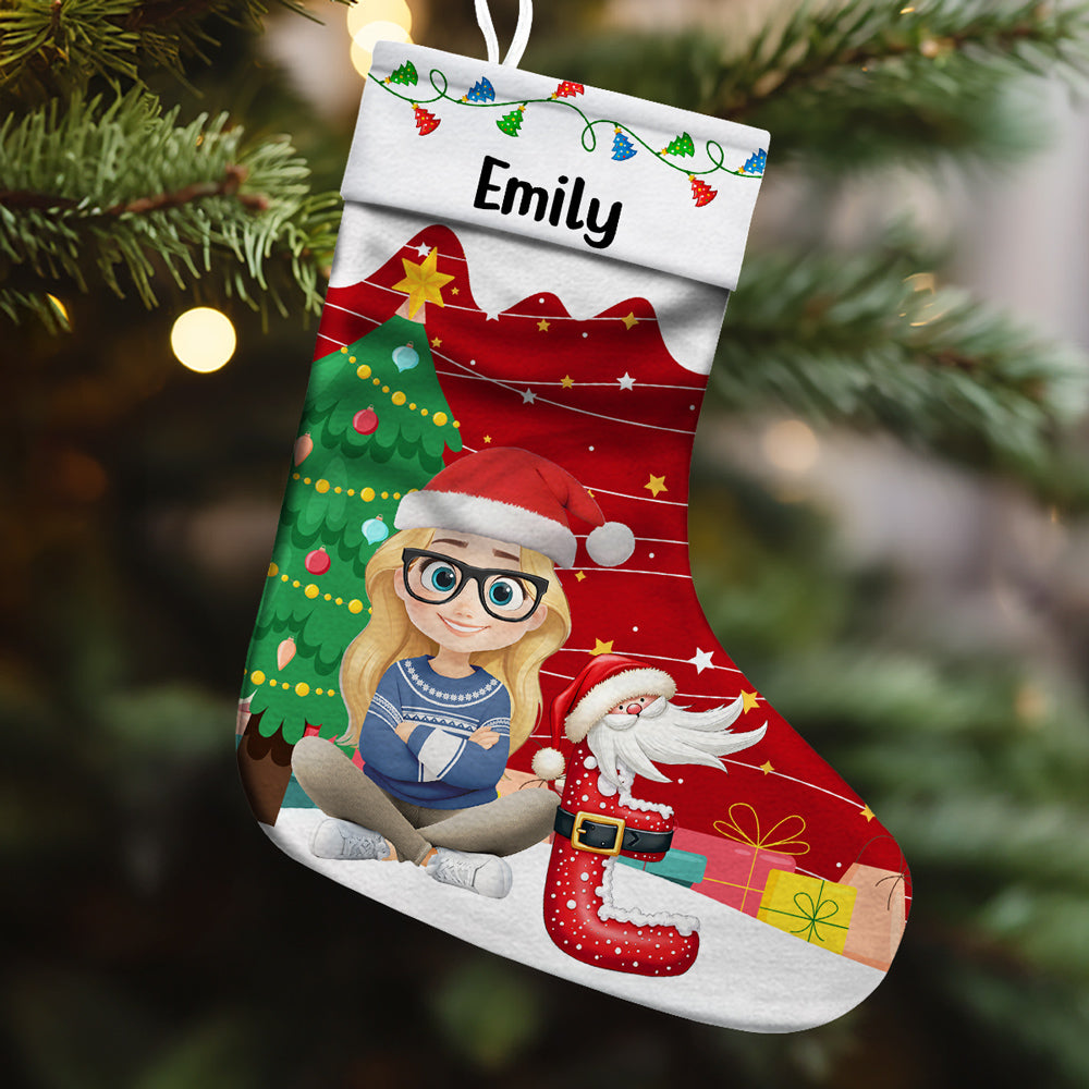 Custom Christmas Gifts for Grandkids, Holiday Decor • Snowbaby - Personalized Christmas Stocking