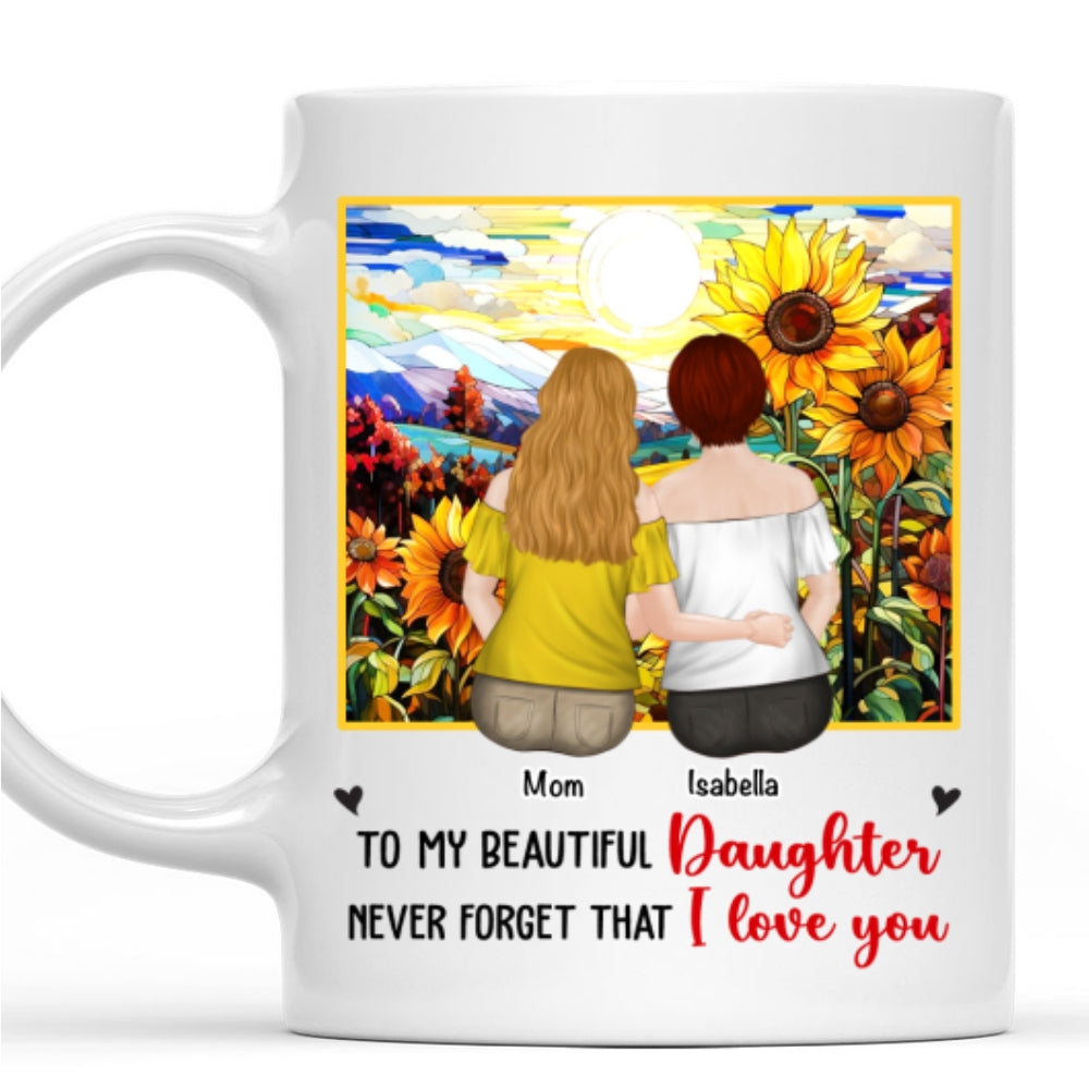 Custom Christmas & Birthday Gift for Mom • Never Forget I Love You - Personalized Coffee Mug