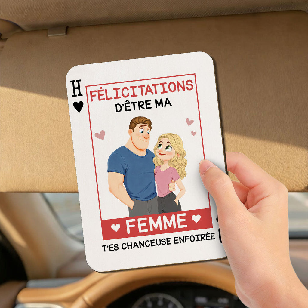 Amour, c’est toi - Clip personnalisé pour pare-soleil de voiture