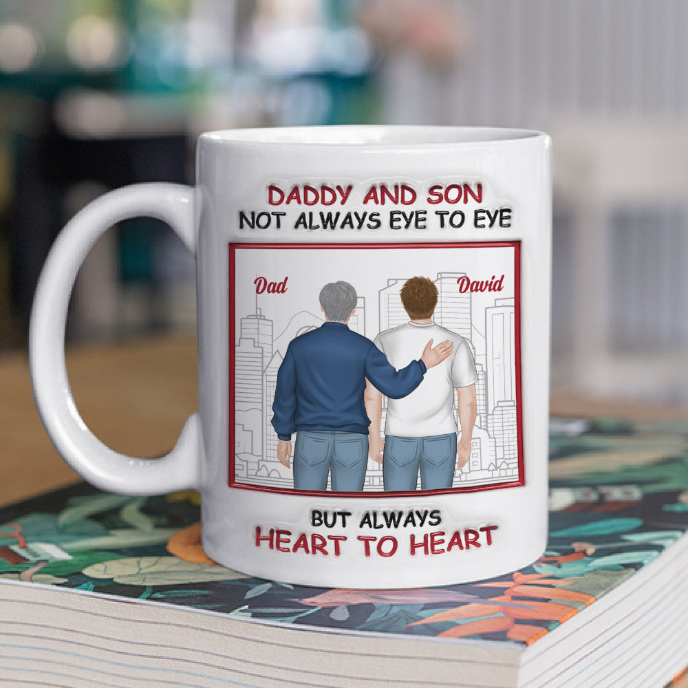 Custom Christmas & Birthday Gift for Son • Our Hearts Beat In Harmony - Personalized 3D Inflated Effect Mug