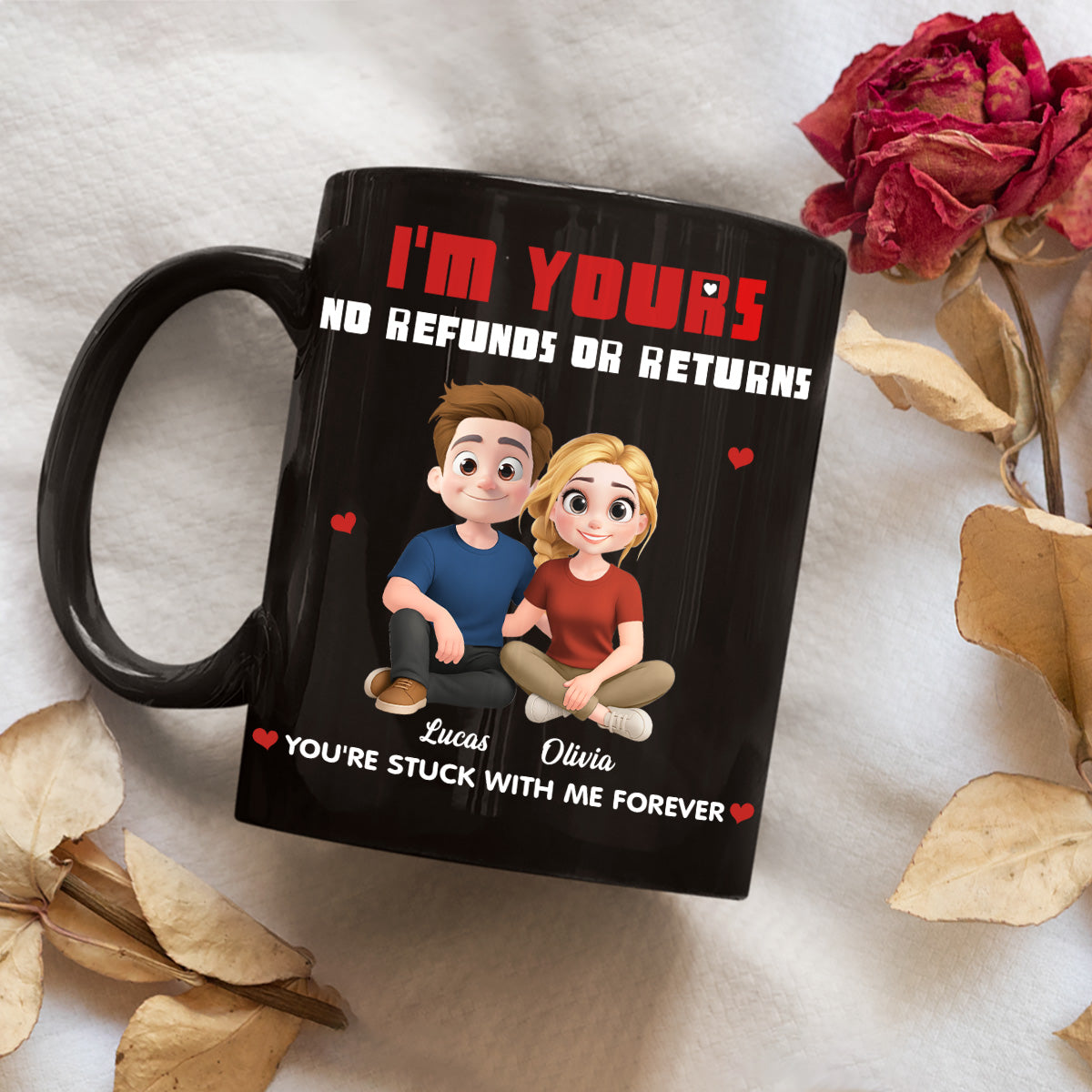 Custom Anniversary Keepsake Gifts For Couple • No Refunds Sorry About That - Personalized Coffee Mug