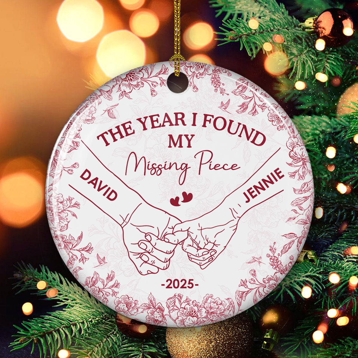 Custom Keepsake Christmas Ornament •  I Found You - Personalized Ceramic Ornament