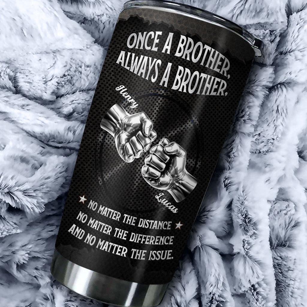 Custom Christmas Birthday Gifts For Brother • Always My Brother - Personalized Tumbler