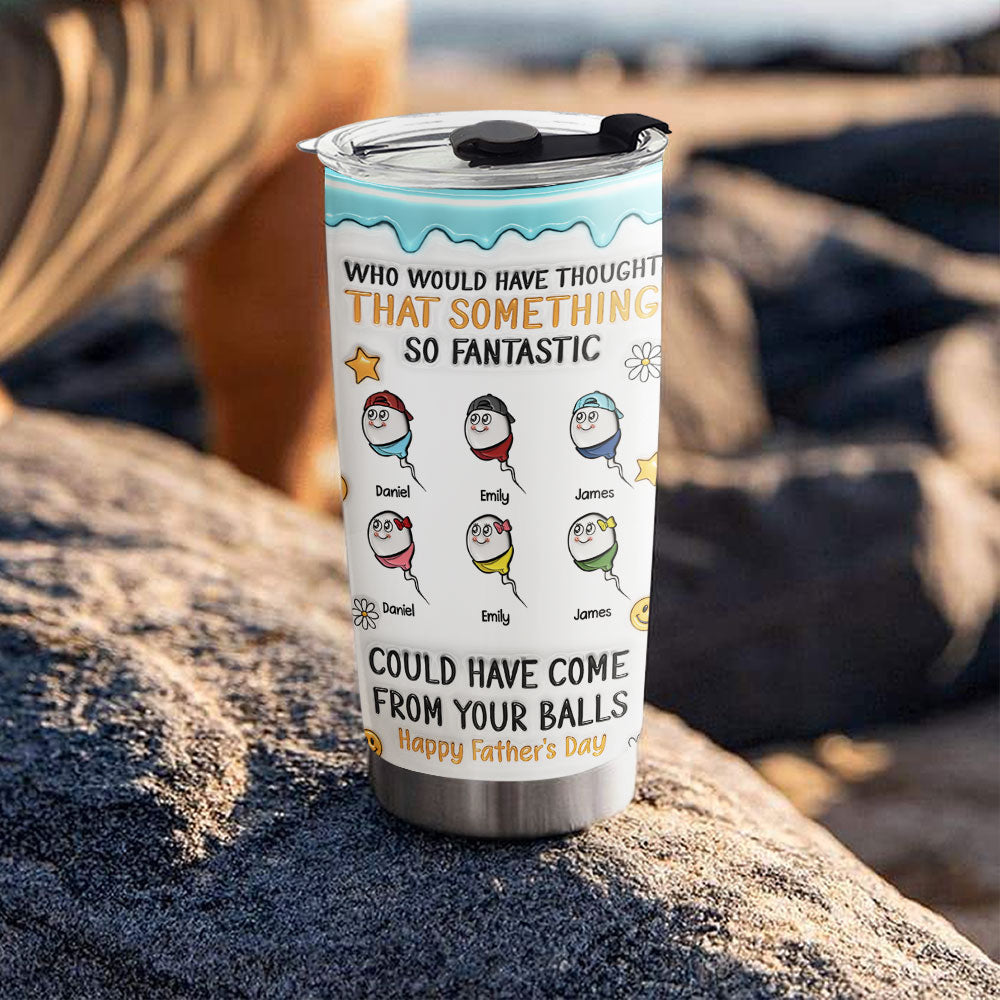 Custom Father's Day Birthday Gifts For Dad • Proof Miracles Happen Daily - Personalized 3D Effect Tumbler