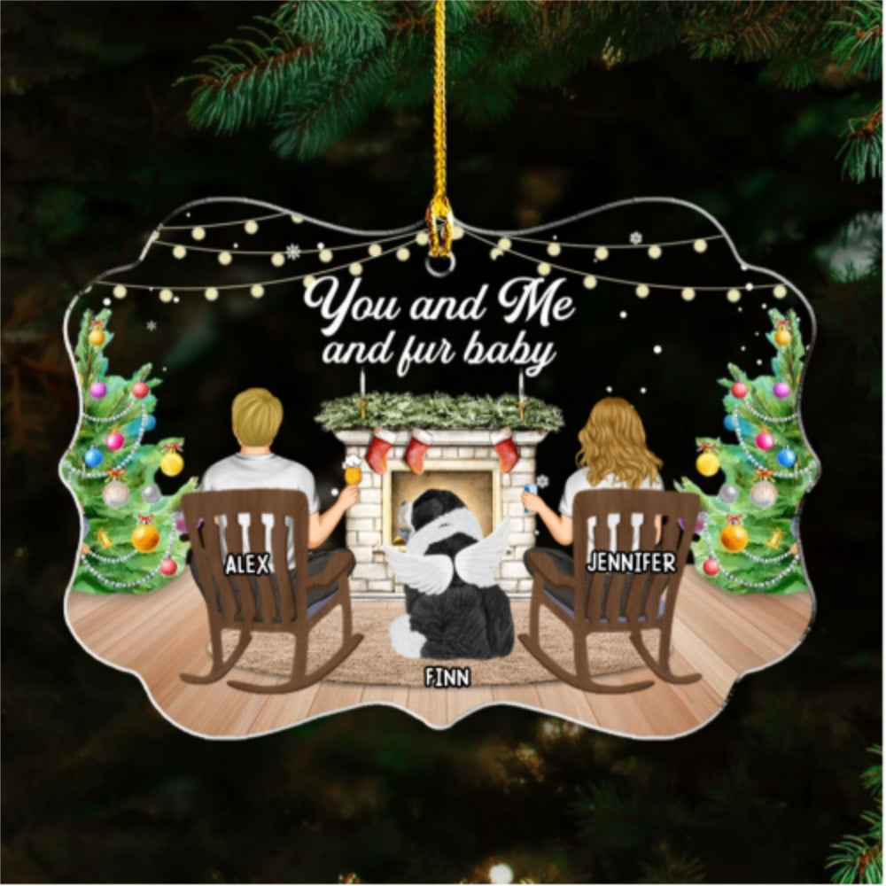Custom Keepsake Christmas Ornament •  You And Me - Personalized Acrylic Ornament