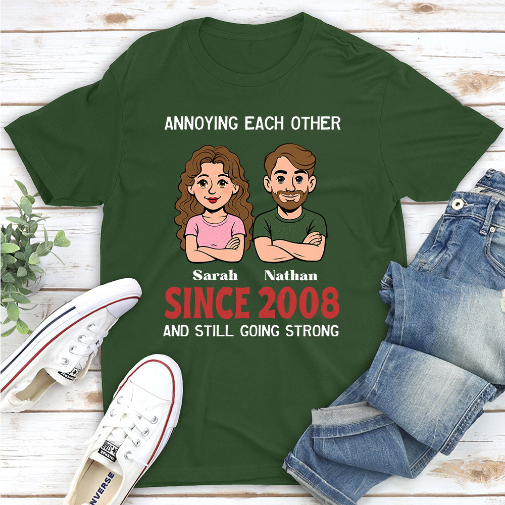 Custom Christmas Anniversary Keepsake Gifts For Husband • Together Forever Retro - Personalized Shirt