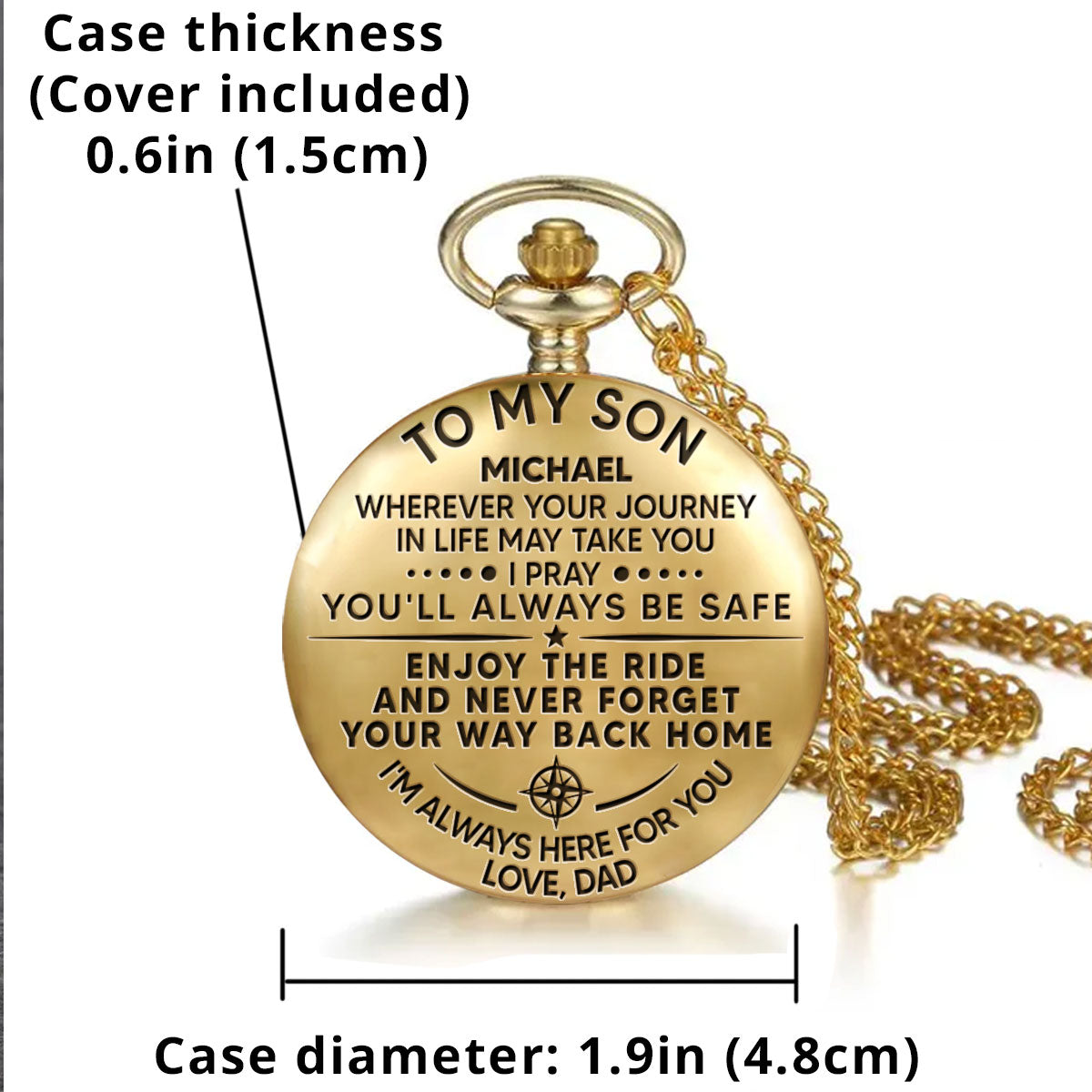 I Am Always Here For You - Personalized Pocket Watch