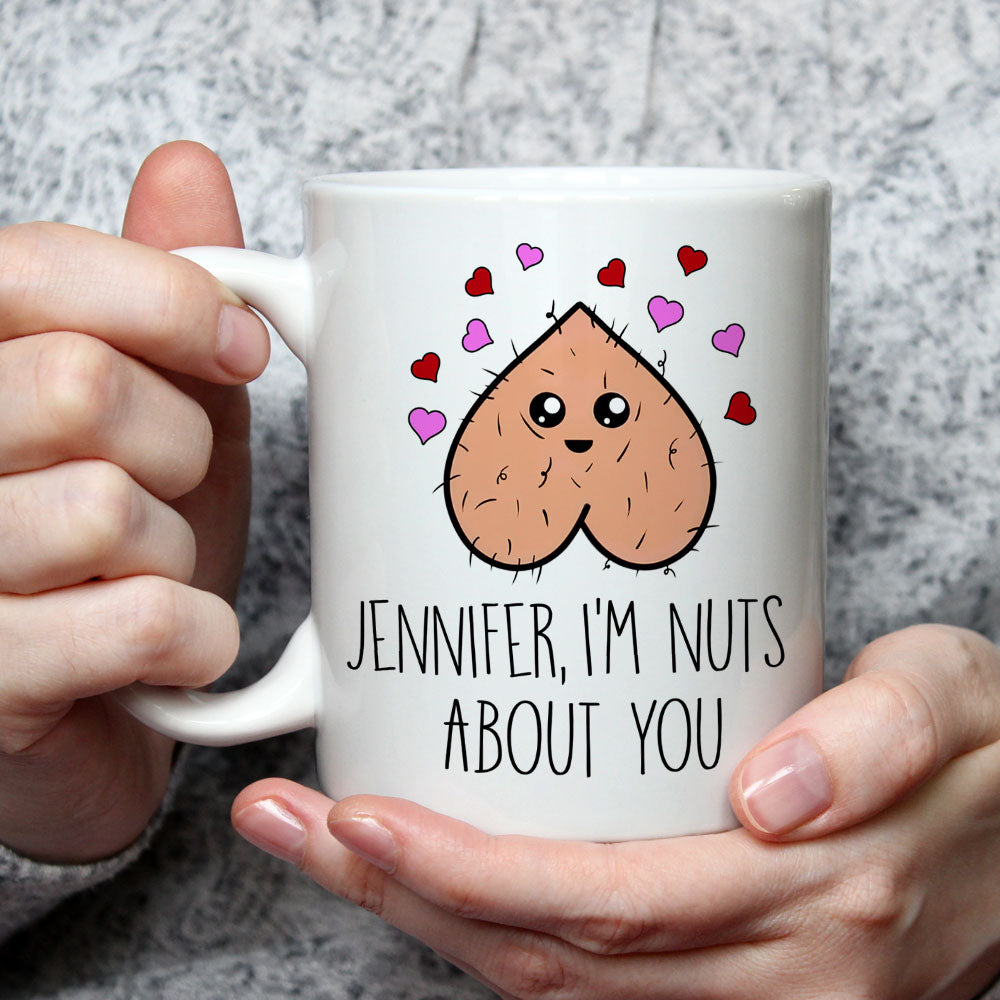 Custom Anniversary Keepsake Gifts For Couple • Going Nuts Because Of You - Personalized Coffee Mug