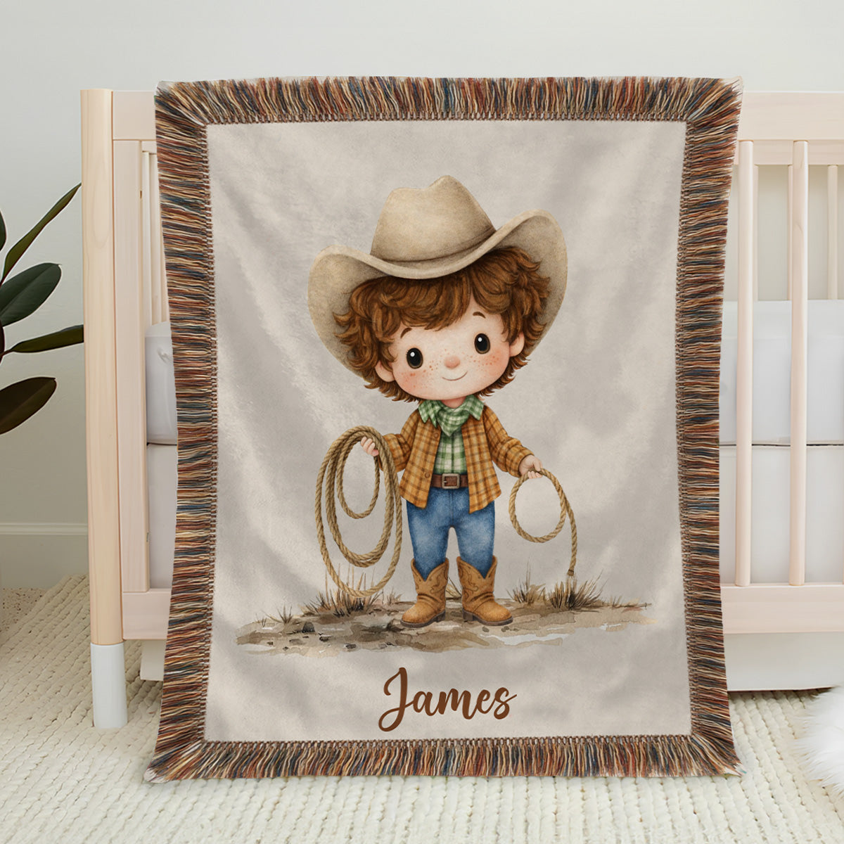 Cowboy Cowgirl - Personalized Fleece Blanket