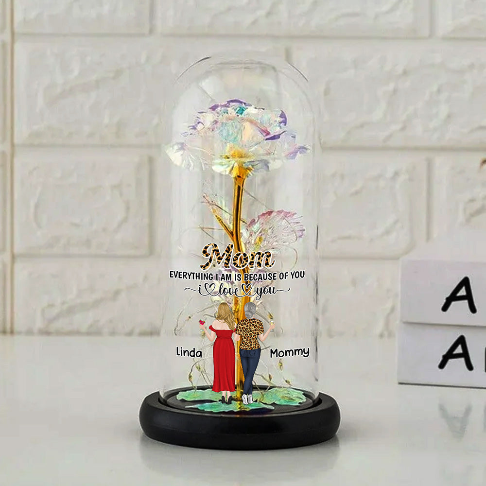 We Love You - Personalized Sparkly Rose