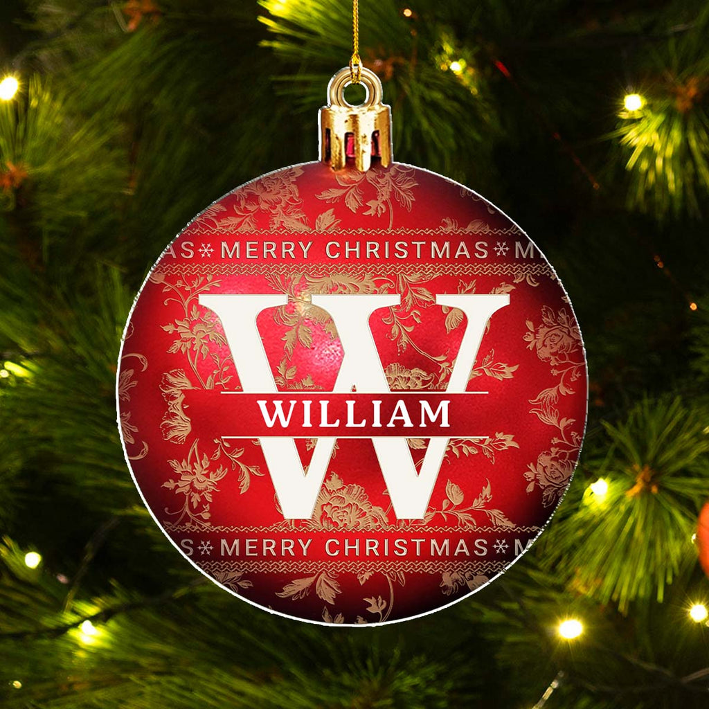 Custom Family Ornament, Christmas Gift for Family Members •  Merry Christmas With Name - Personalized Acrylic Ornament