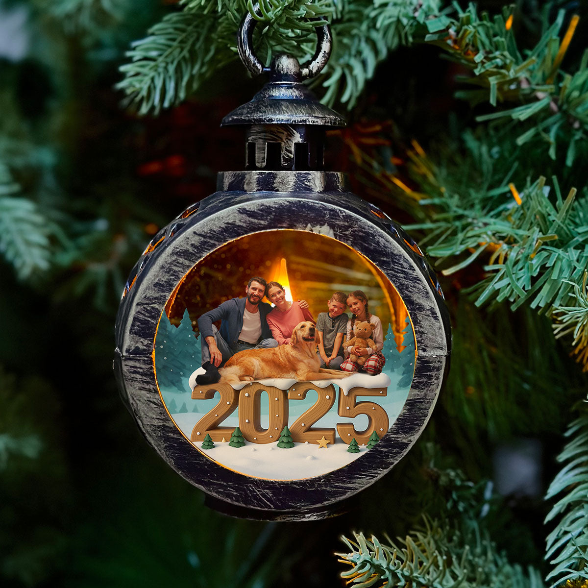 Custom Photo Family Christmas Gifts, Holiday Decor • As A Family Now Onwards Photo - Personalized 3D Effect Christmas Lantern