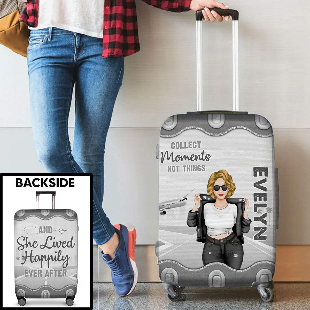 The Sky Is Calling And I Must Go - Personalized Luggage Cover