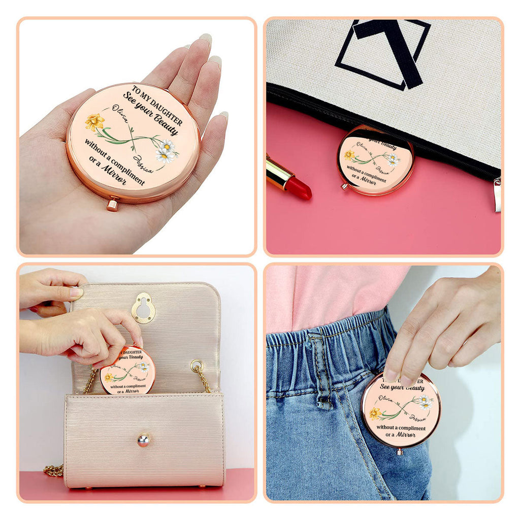 Daughter See Your Own Beauty - Personalized Compact Mirror