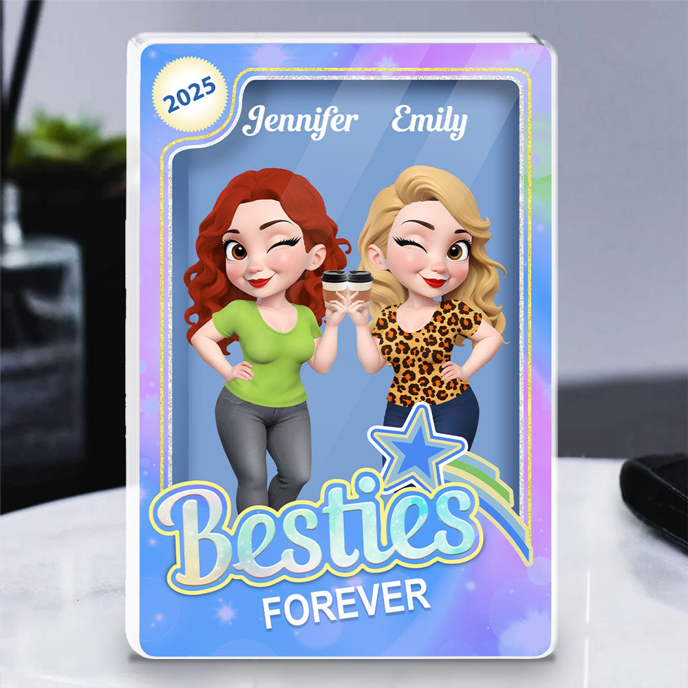 Custom Friendship Decor, Christmas Birthday Gifts For Best Friend • Besties Sisters - Personalized Acrylic Plaque