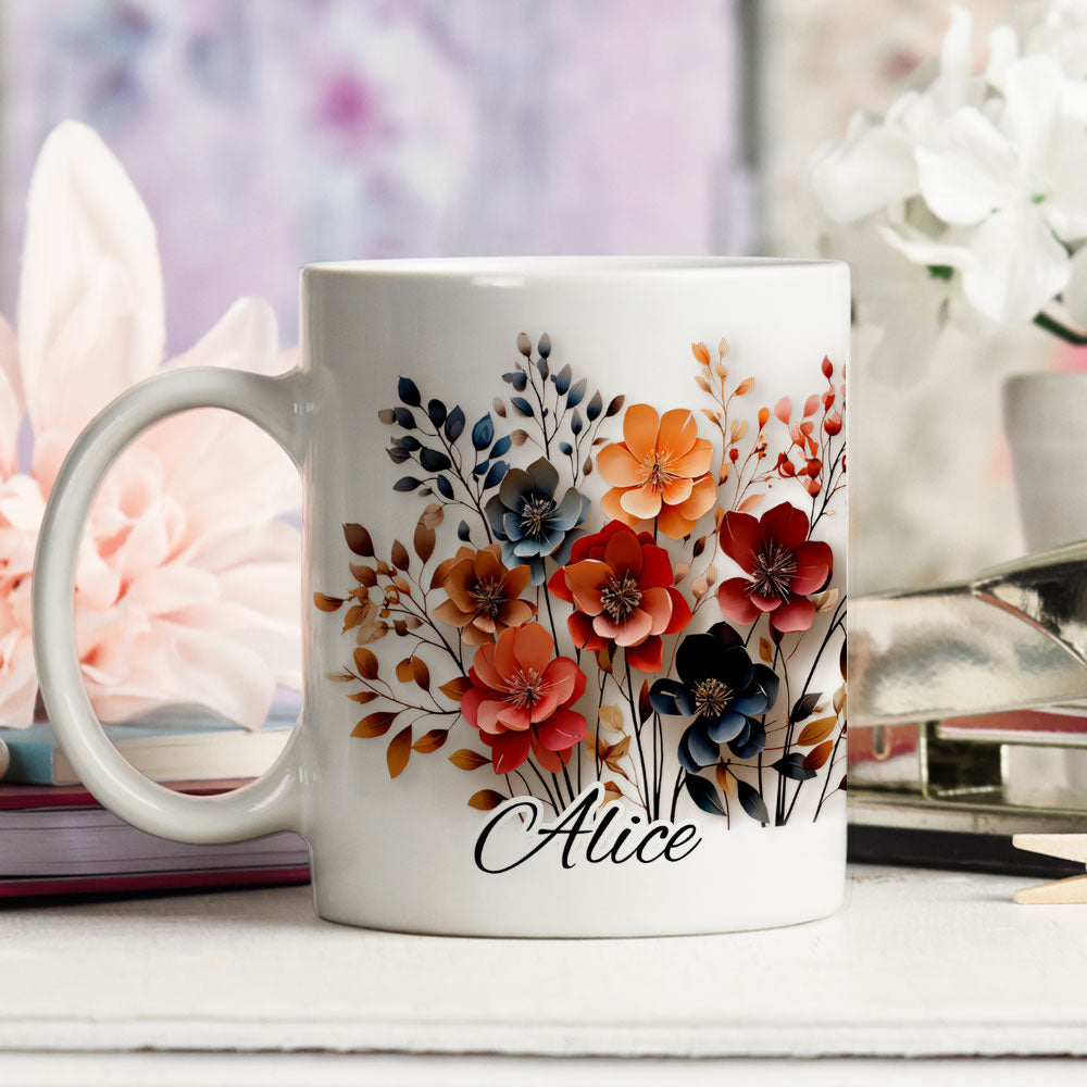 Custom Best Friend, Christmas & Birthday Friendship Keepsake Gift • Flower Girl - Personalized Coffee Mug