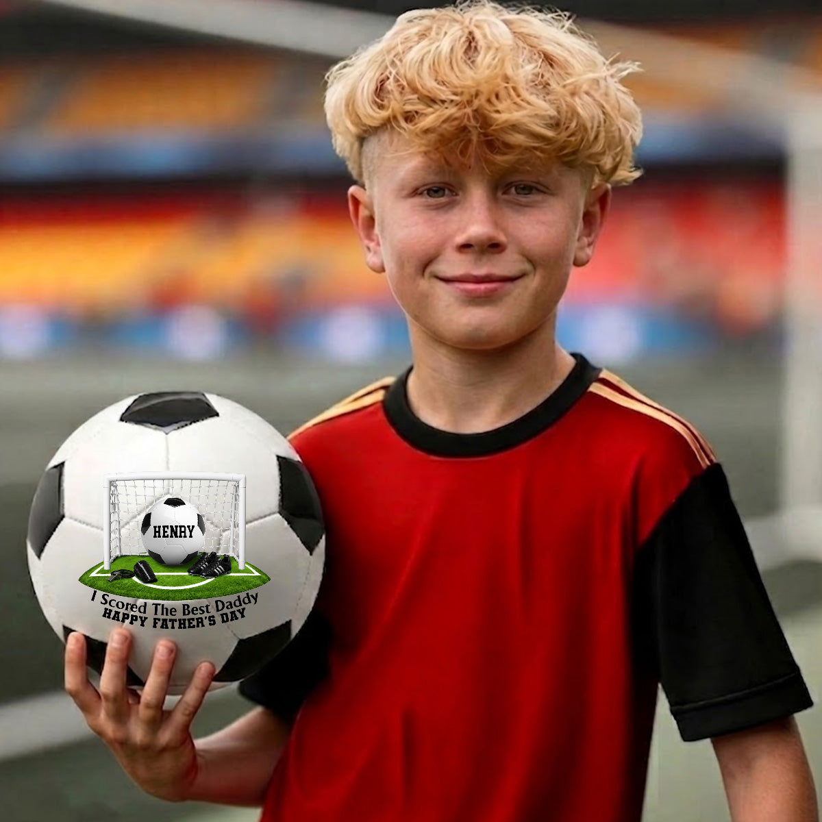 Daddy And Football - Personalized Soccer Ball