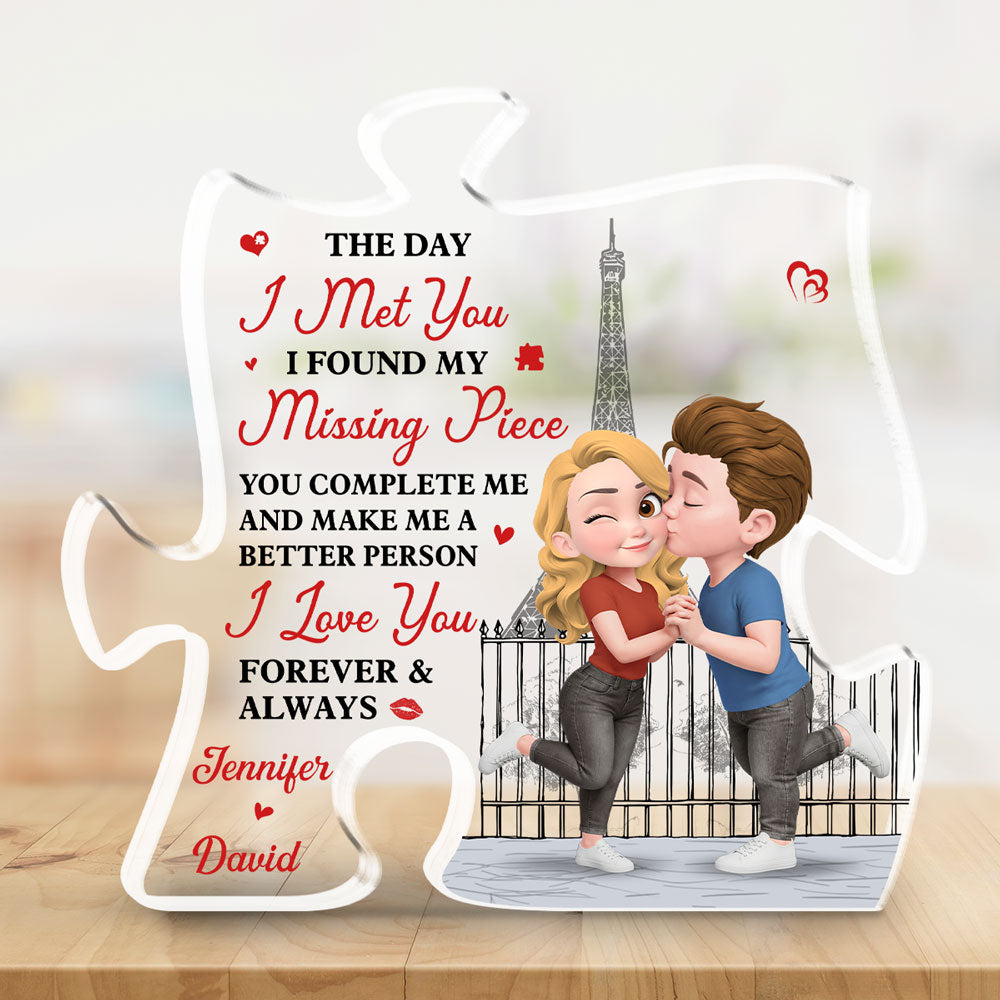 Custom Couple's Decor, Anniversary & Wedding Gift • Forever Starts The Day We Met - Personalized Acrylic Plaque