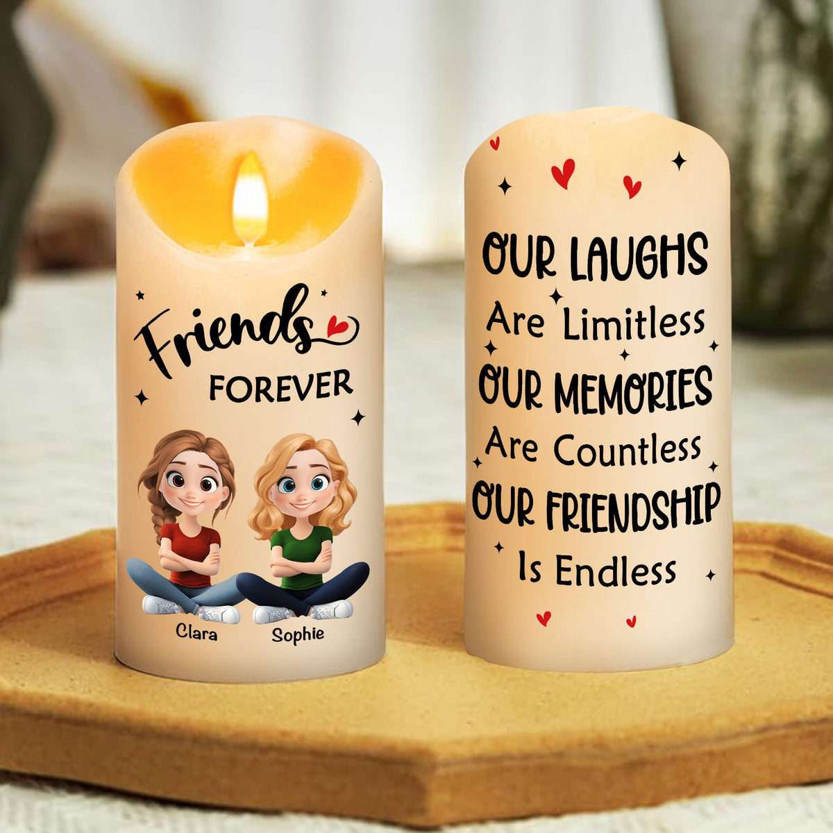 Limitless Friendship Glow - Personalized LED Candle
