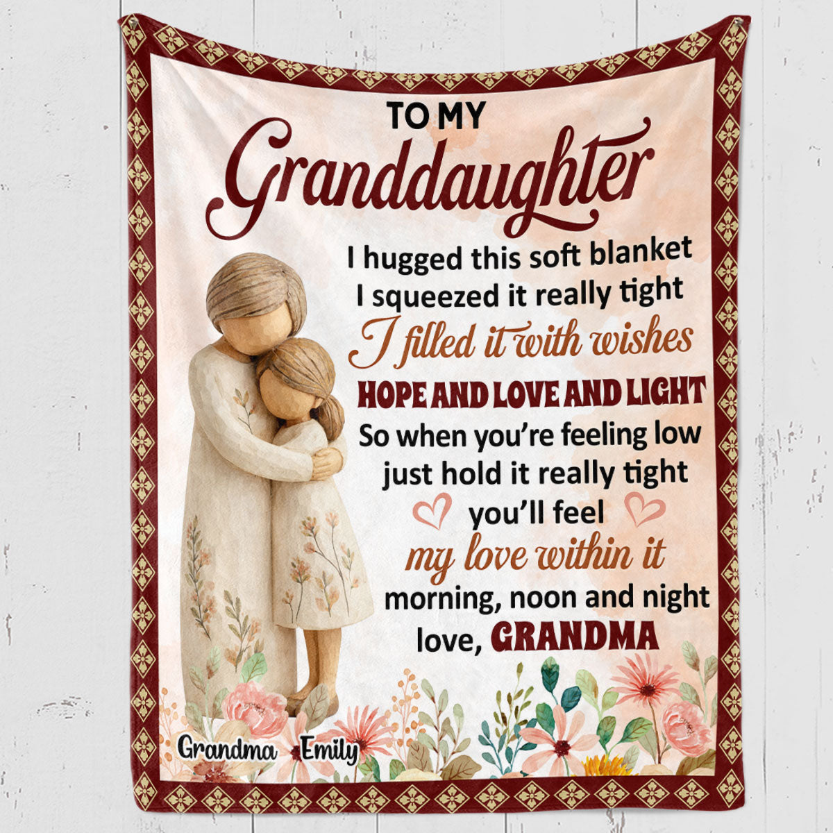 Hope And Love And Light - Personalized Fleece Blanket