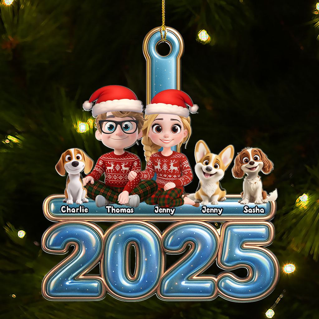 Custom Keepsake Christmas Ornament •  We And Our Dog Blue - Personalized Acrylic Ornament