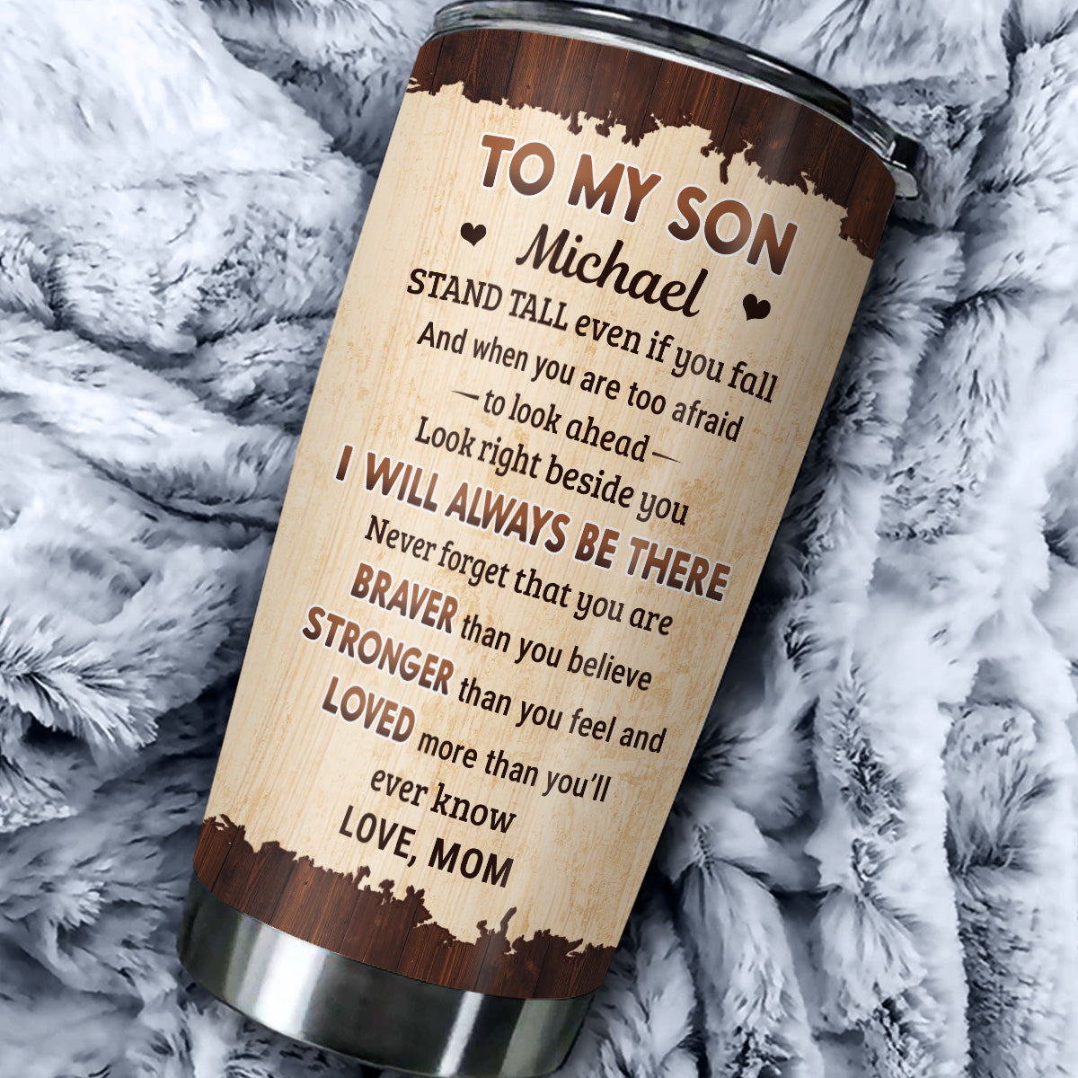 Custom Christmas Birthday Gifts For Grandson, Son • From Mom To Son - Personalized Tumbler