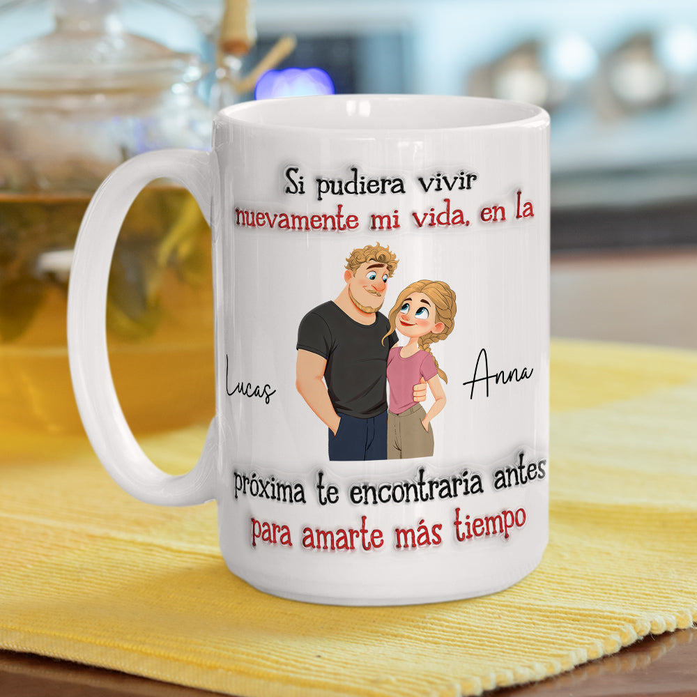 Custom Anniversary Keepsake Gifts For Couple • Te quiero muchísimo – Taza personalizada con efecto 3D inflado