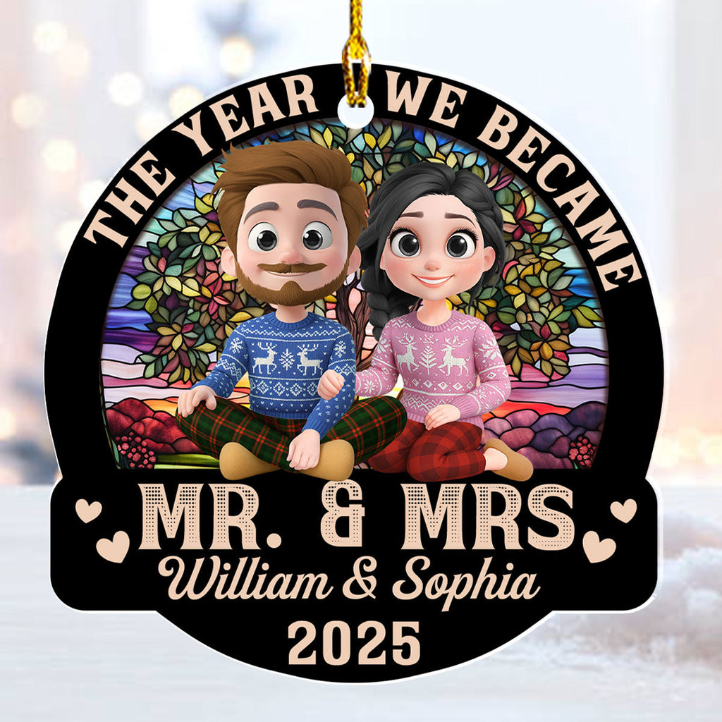 Custom Keepsake Christmas Ornament •  Forever Love Couple - Personalized Acrylic Ornament