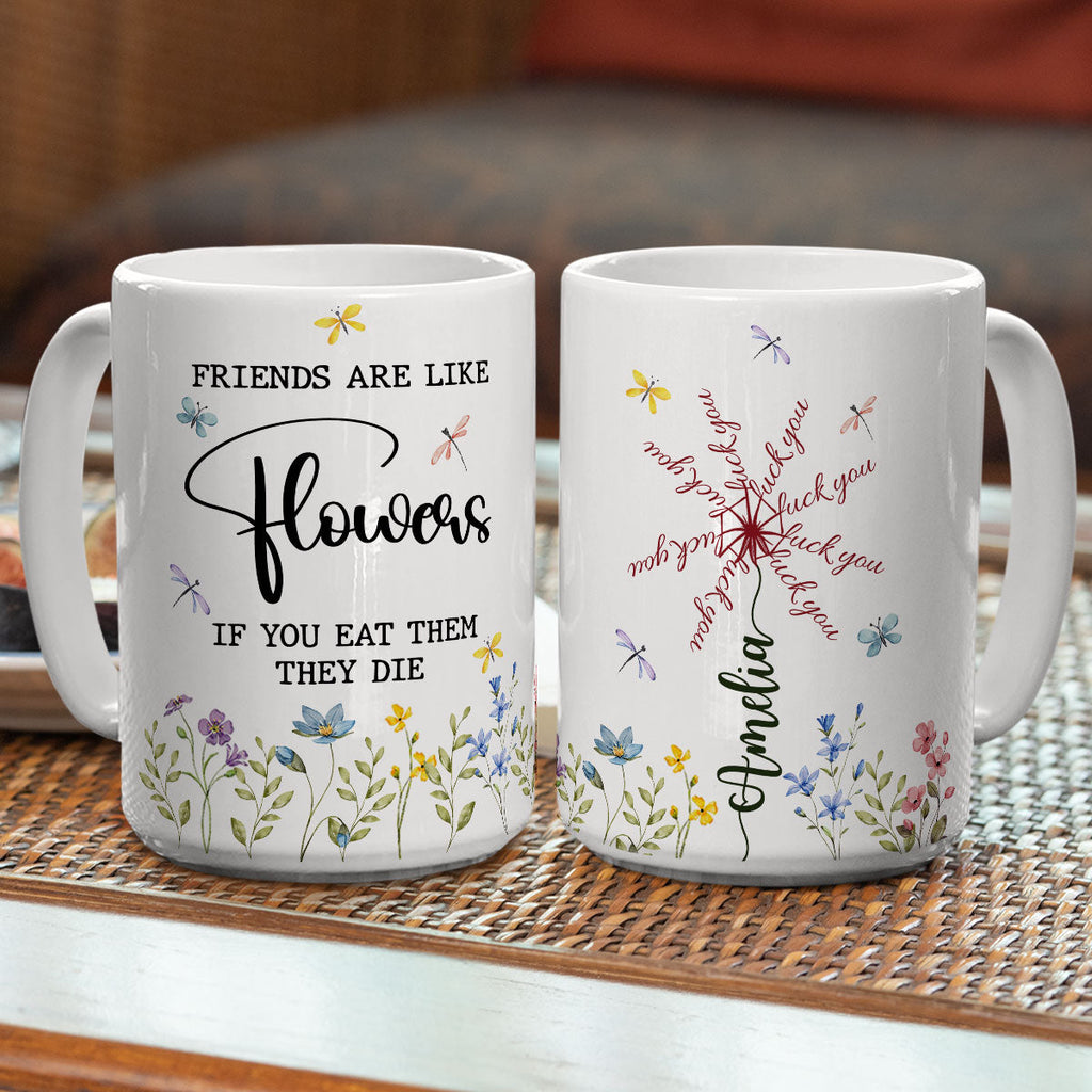 Custom Best Friend, Christmas & Birthday Friendship Keepsake Gift • Friends Wilt If You Munch - Personalized Coffee Mug