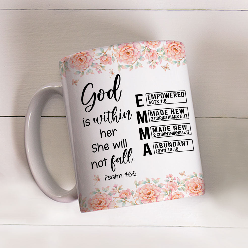 Custom Christmas & Birthday Gift for Daughter • God Is Within Her - Personalized Coffee Mug