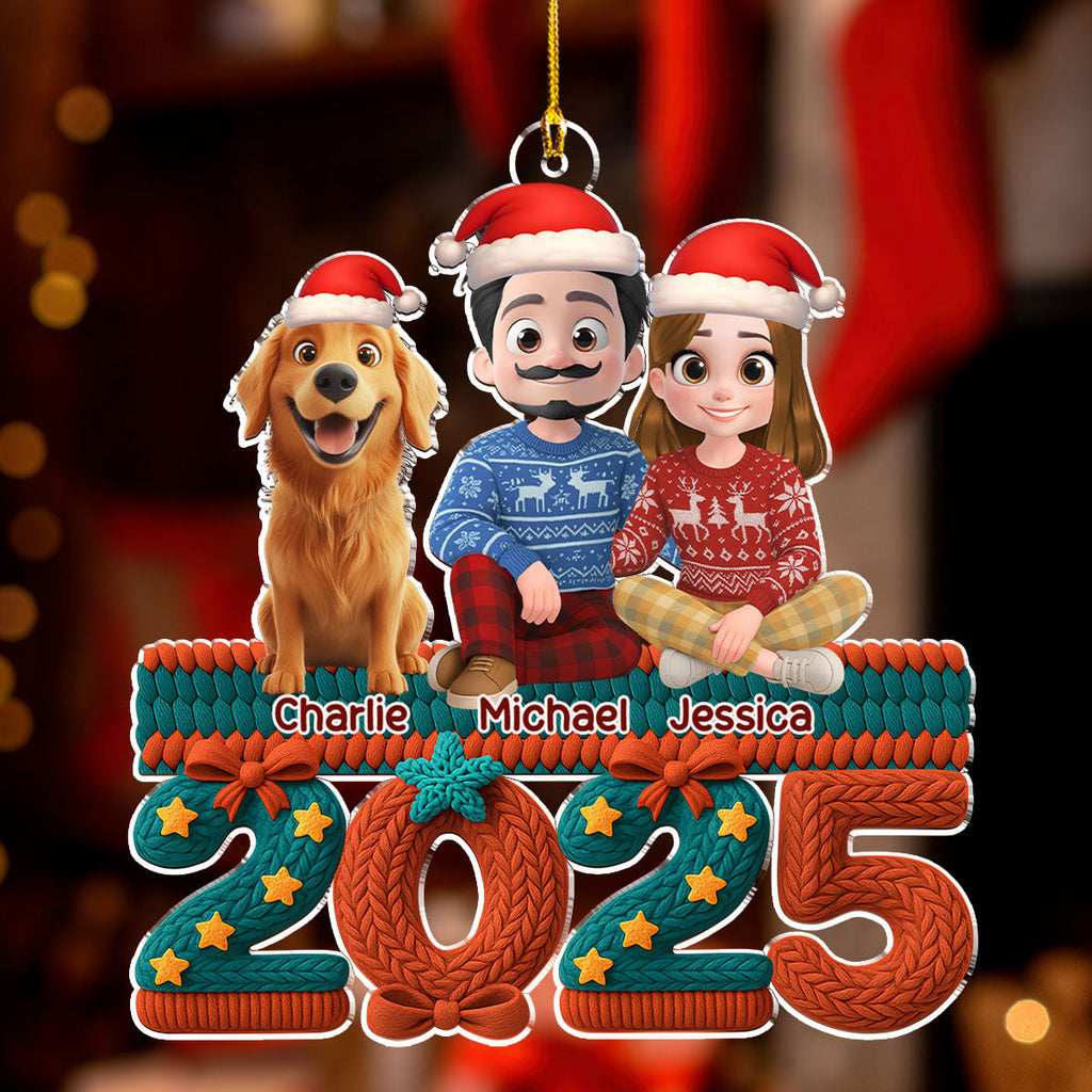 Custom Keepsake Christmas Ornament •  Jolly Year - Personalized 3D Effect Acrylic Ornament
