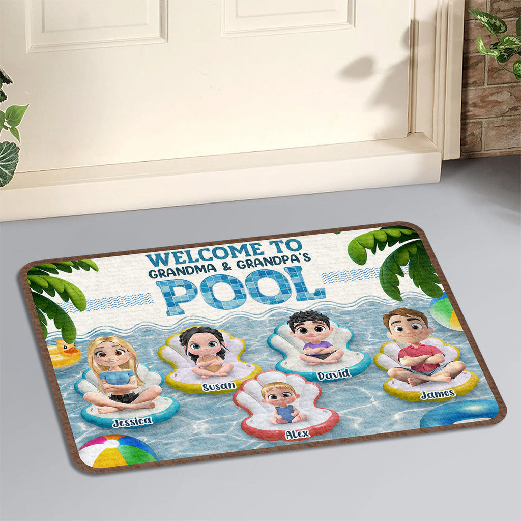 Better At Grandma Pool - Personalized Doormat