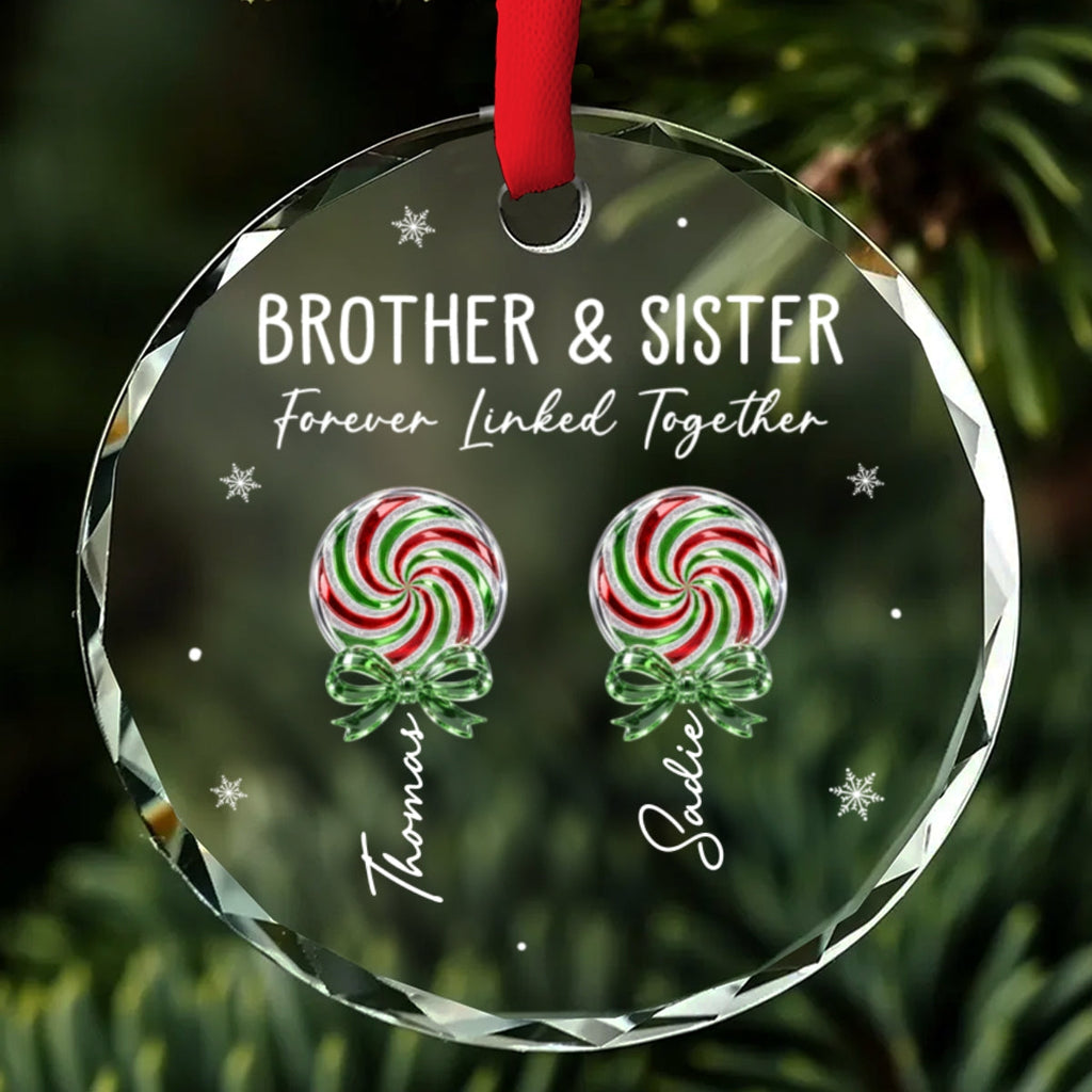 Forever Linked Together - Personalized Glass Ornament