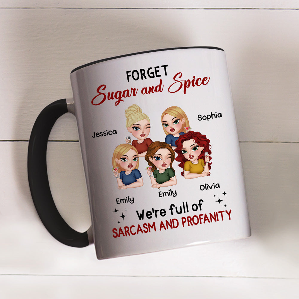 Custom Best Friend, Christmas & Birthday Friendship Keepsake Gift • Forget Sugar And Spice - Personalized Accent Mug