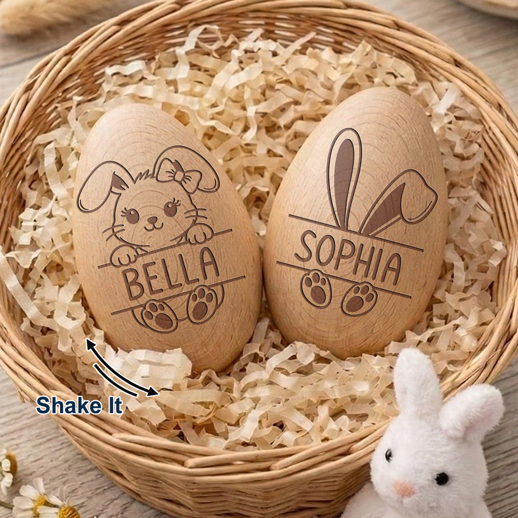 Easter Egg - Personalized Wooden Egg Shaker