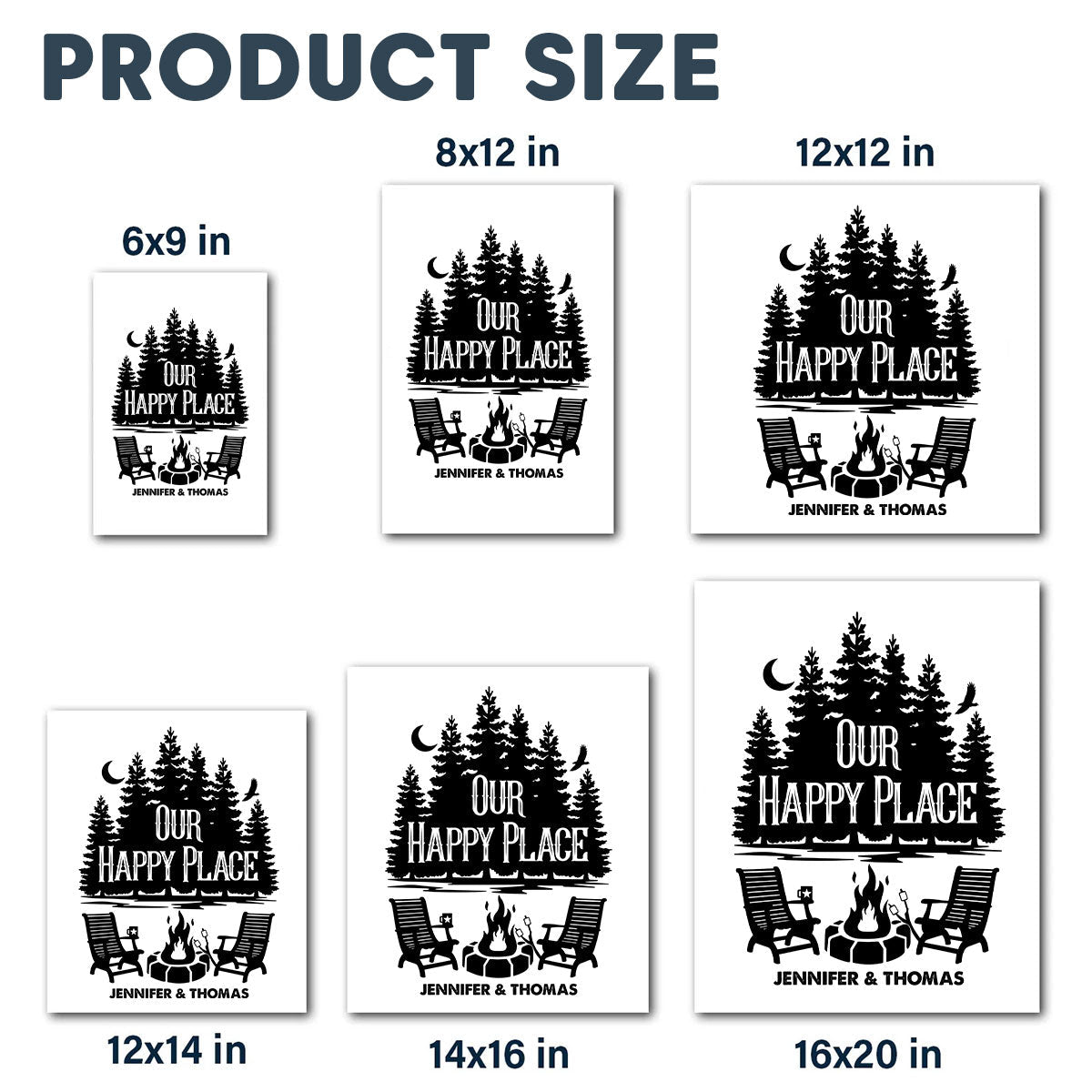 Our Happy Place - Personalized Decal